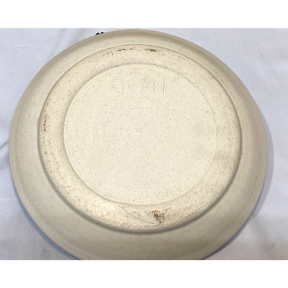 Debbie Dean Pottery HORSE Checkerboard Bowl Folk Art Primitive 8.5" - Picture 3 of 6